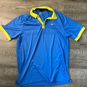 Nike Golf Dri-Fit Blue Polo Size Medium